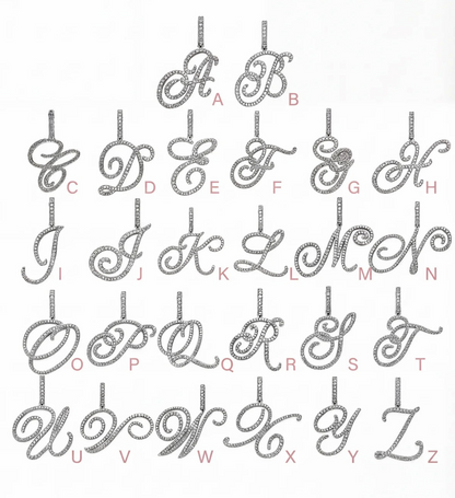 Collier Initiale Pavée Signature