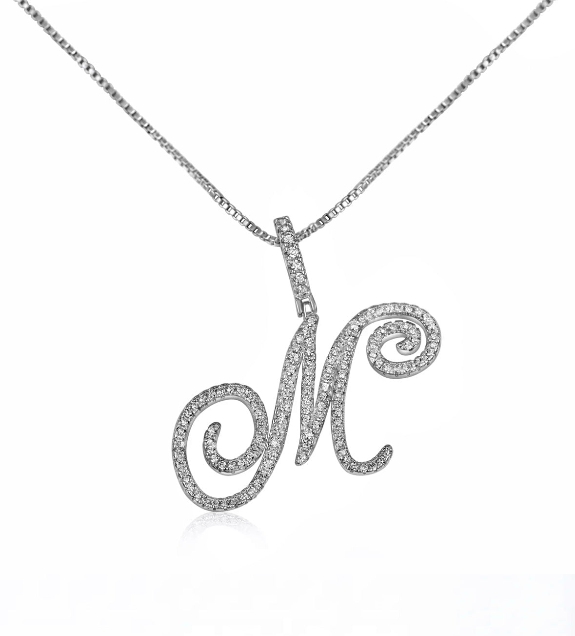 Collier Initiale Pavée Signature