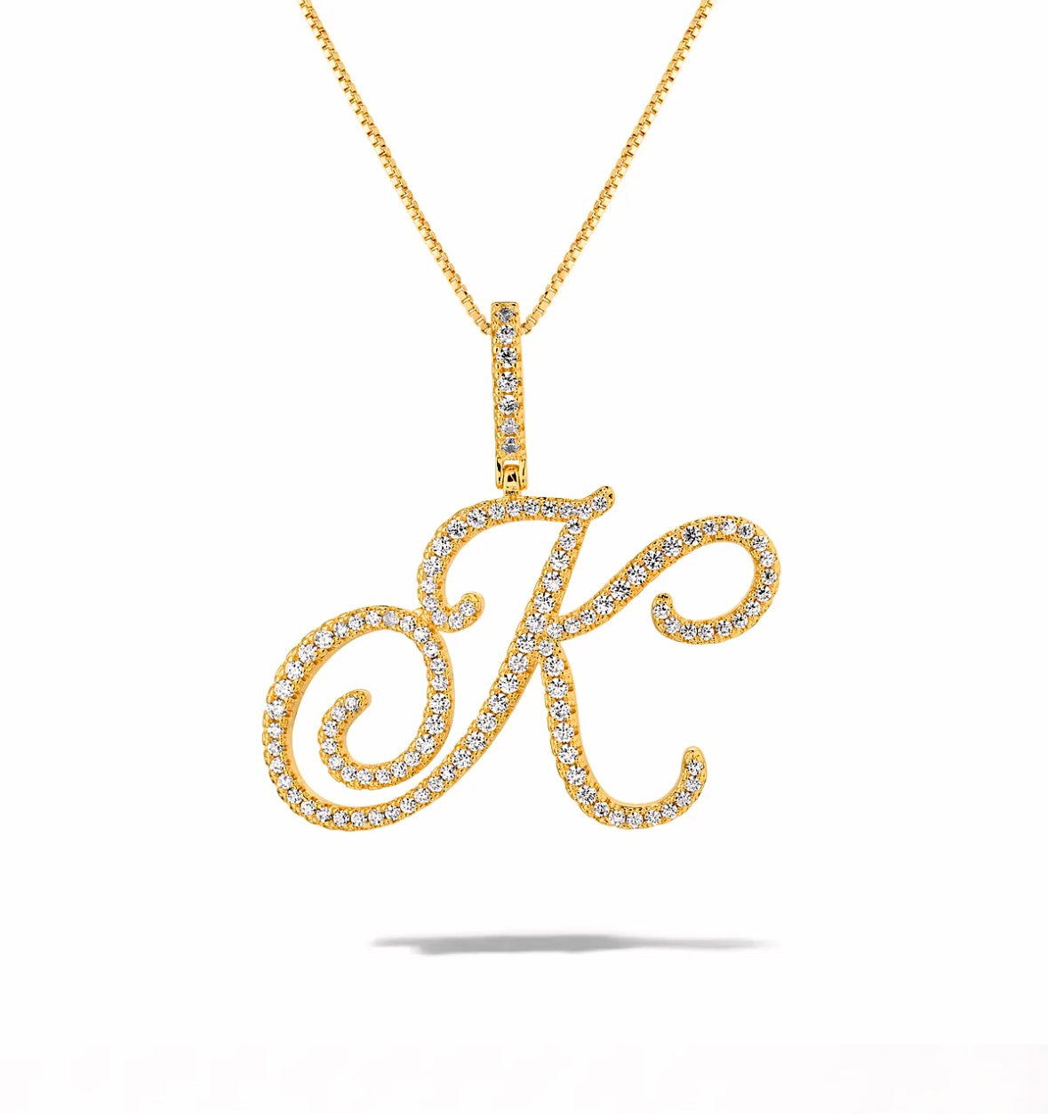 Collier Initiale Pavée Signature