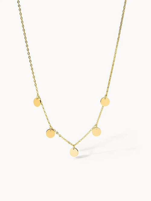 Collier à pastilles dorées