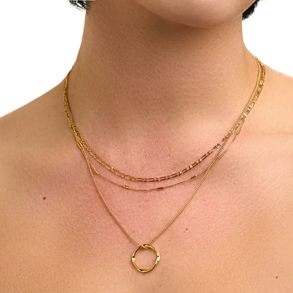 Collier Trois Rangs Cercle Ouvert Orelia