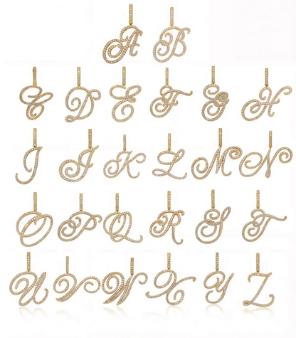 Collier Initiale Pavée Signature