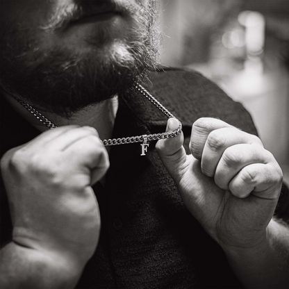 Minimaliste Cuban Initial Necklace
