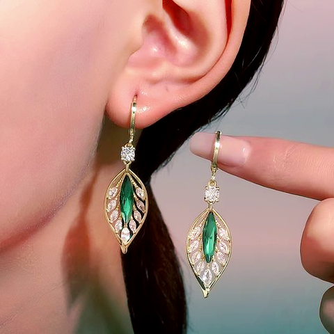 Boucles Feuille Émeraude