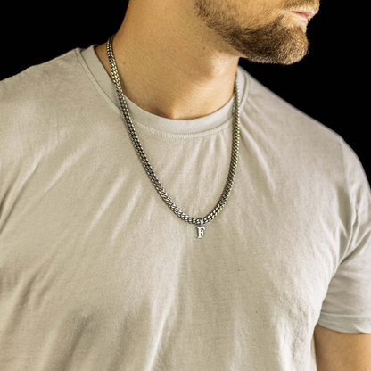 Minimaliste Cuban Initial Necklace