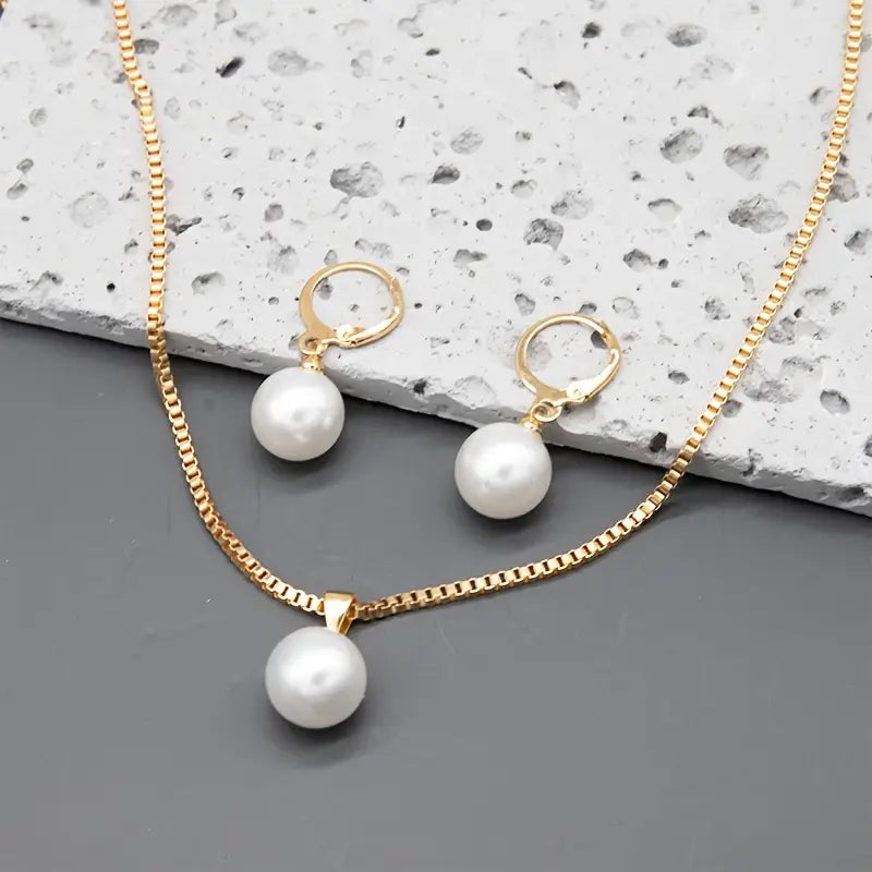 Parure Perle Dorée Classique