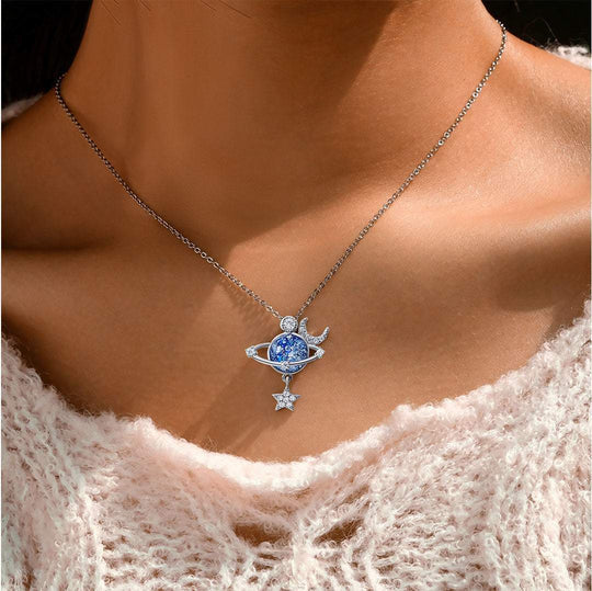 Collier Planète et Lune