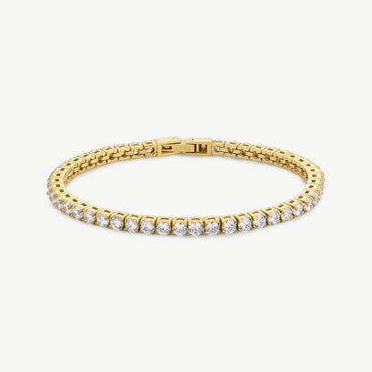 Bracelet Tennis Plaqué Or 14K