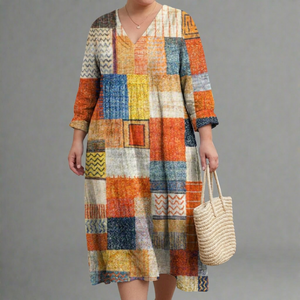 LAISA | ROBE GÉOMÉTRIQUE ÉLÉGANTE