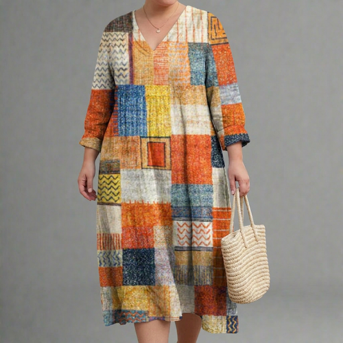 LAISA | ROBE GÉOMÉTRIQUE ÉLÉGANTE