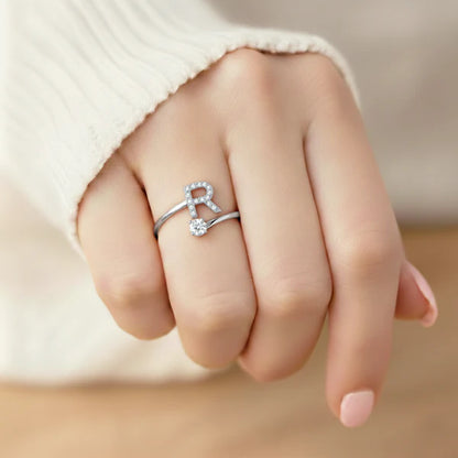 Bague Initiale Ajustable Minimaliste