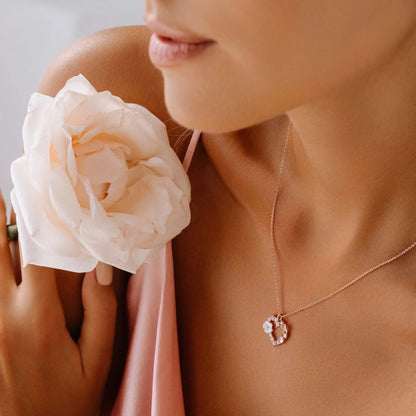Collier Cœur en Argent Plaqué Or Rose