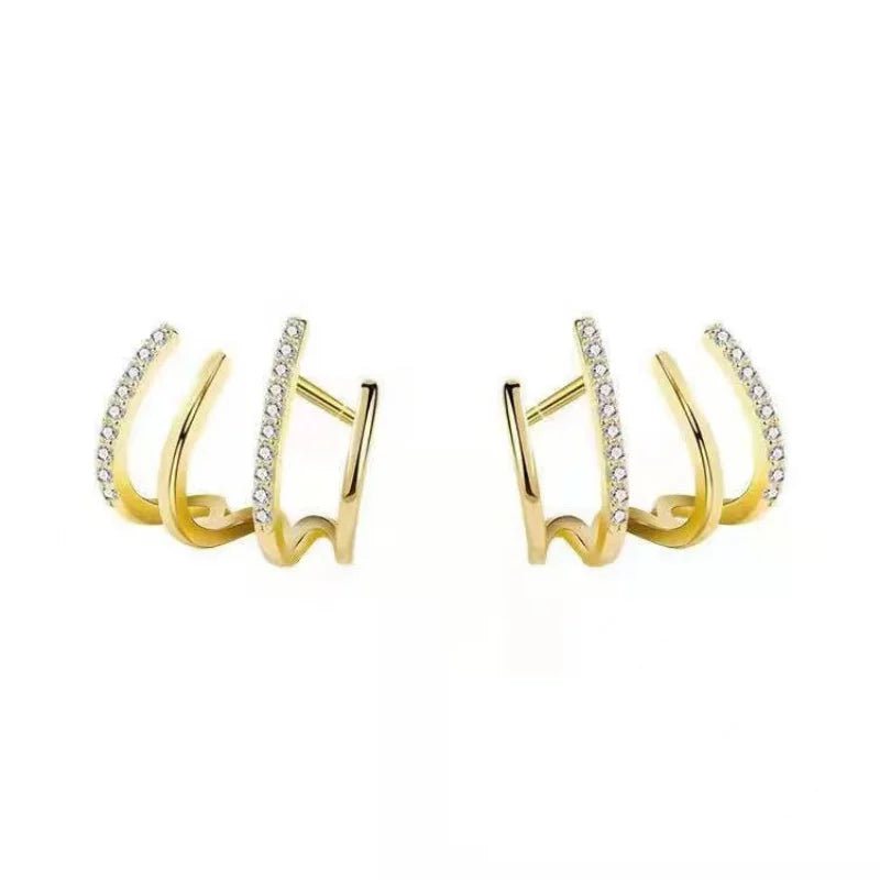 Boucles d'oreilles créoles à triple arc