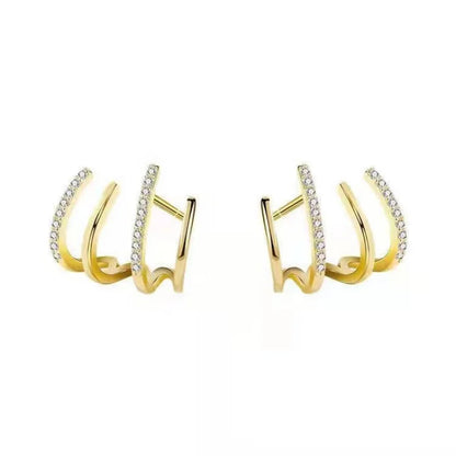 Boucles d'oreilles créoles à triple arc