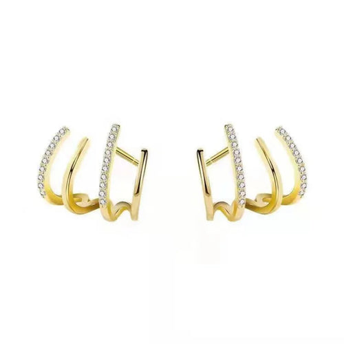 Boucles d'oreilles créoles à triple arc