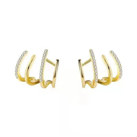 Boucles d'oreilles créoles à triple arc