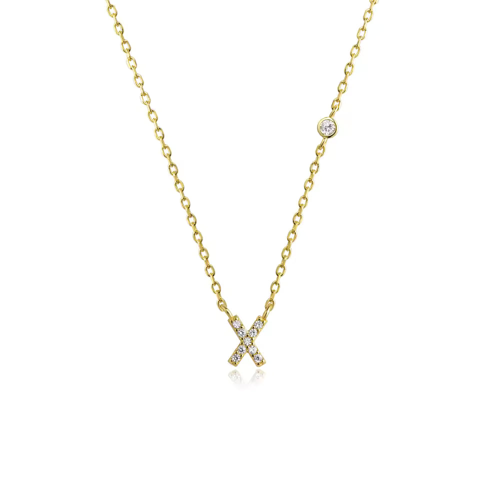 Collier Initiale Fine Zircons