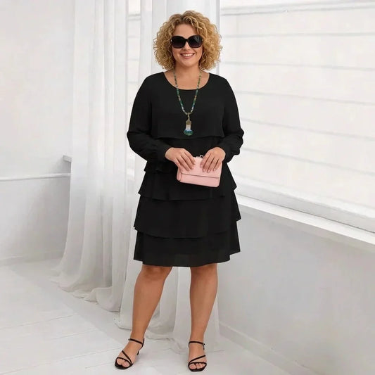 Anaïs | Robe Élégante Confort à Volants Manches Longues