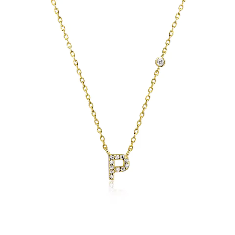 Collier Initiale Fine Zircons
