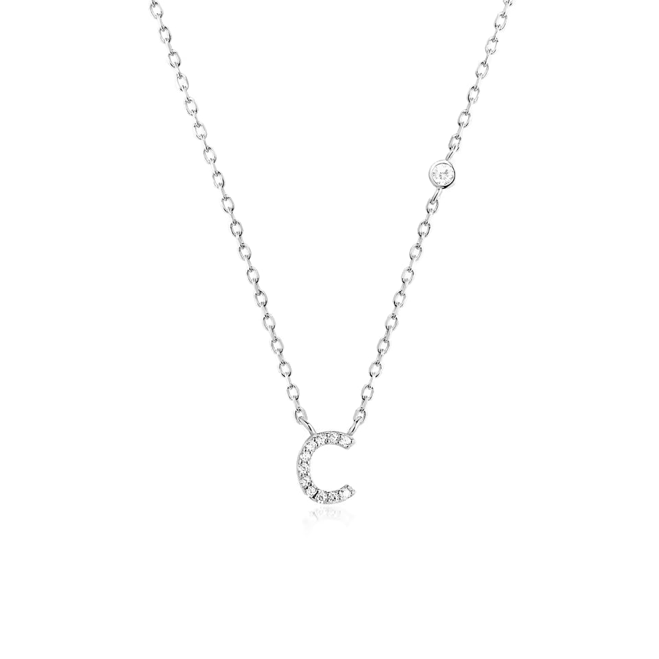 Collier Initiale Fine Zircons