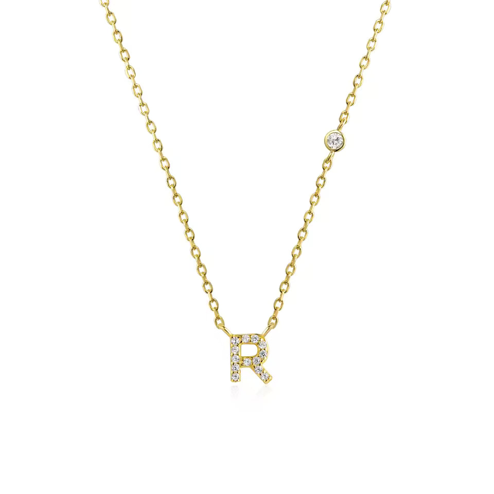 Collier Initiale Fine Zircons