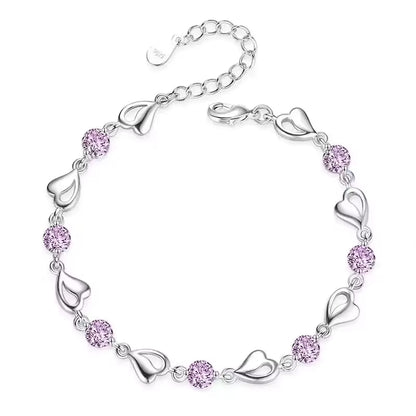 Bracelet Cœurs & Cristaux Colorés