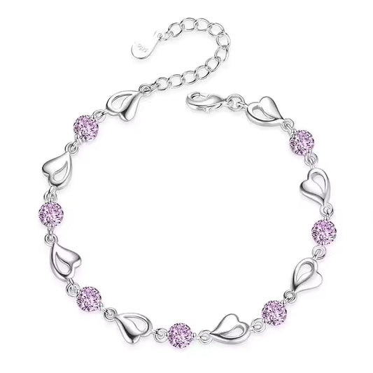 Bracelet Cœurs & Cristaux Colorés