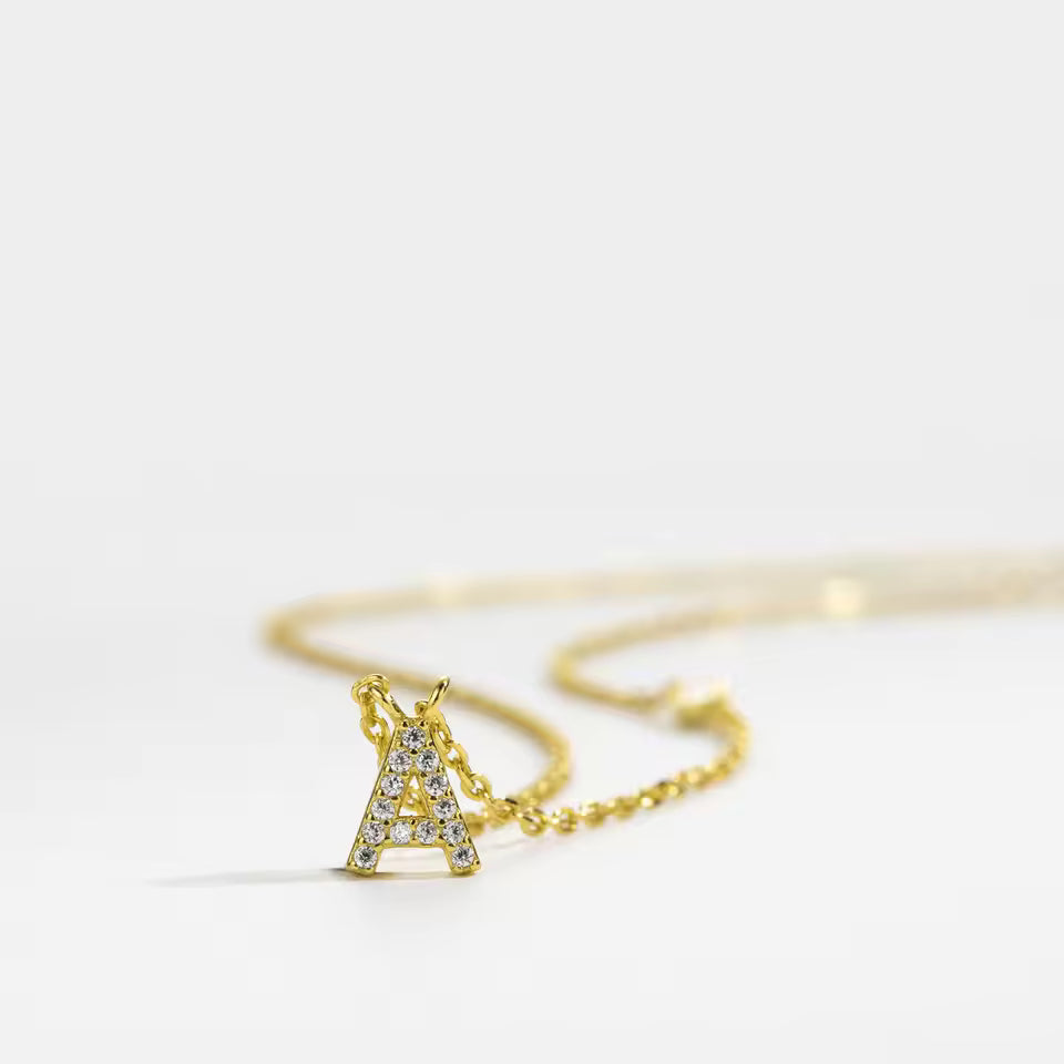 Collier Initiale Fine Zircons