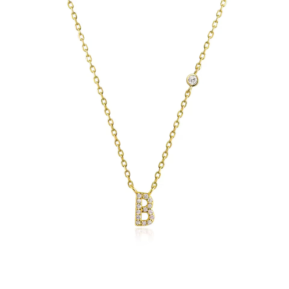 Collier Initiale Fine Zircons