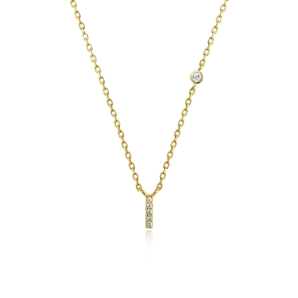 Collier Initiale Fine Zircons