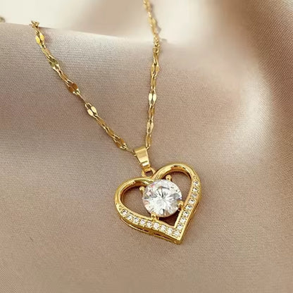 Collier Deux Cœurs Entrelacés