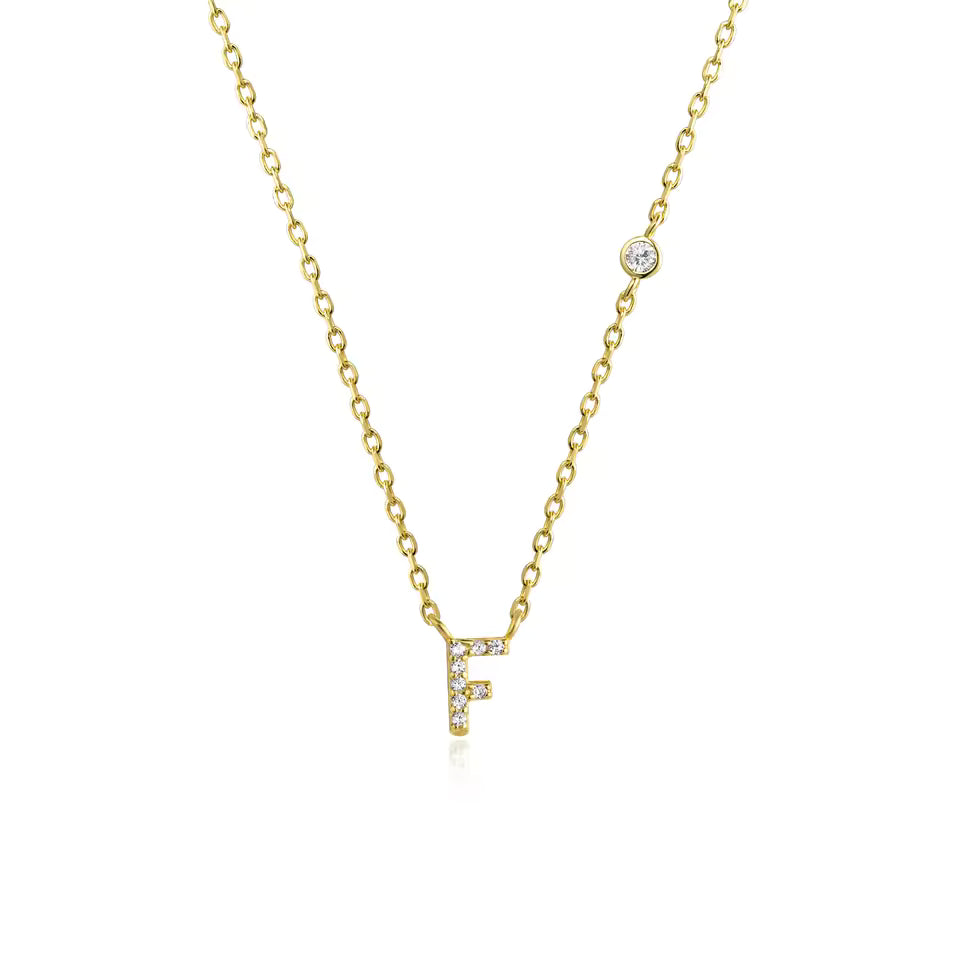 Collier Initiale Fine Zircons