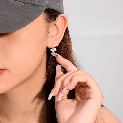 Boucles d'oreilles Étoiles Filantes en Moissanite