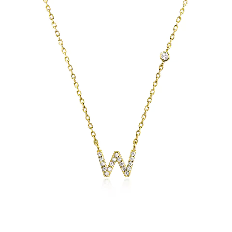 Collier Initiale Fine Zircons