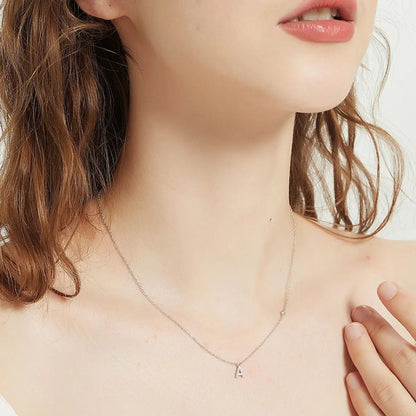 Collier Initiale Fine Zircons