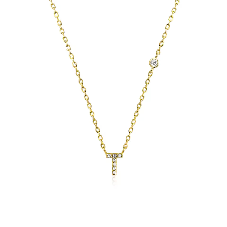 Collier Initiale Fine Zircons
