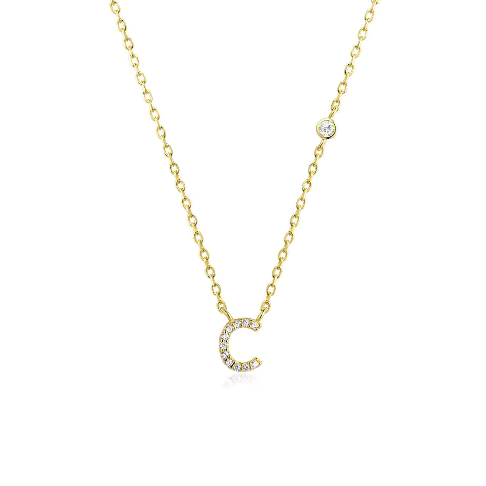Collier Initiale Fine Zircons