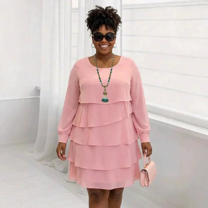 Anaïs | Robe Élégante Confort à Volants Manches Longues