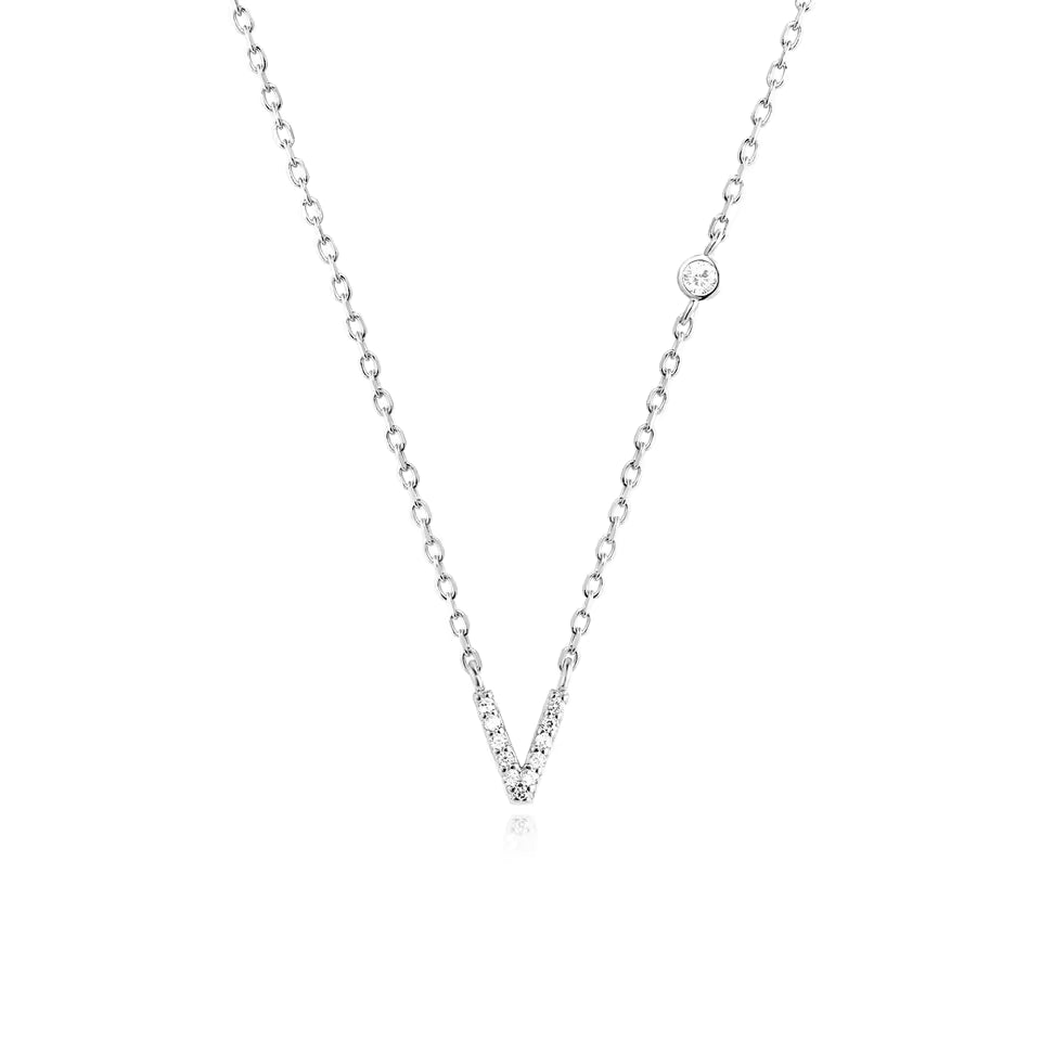 Collier Initiale Fine Zircons
