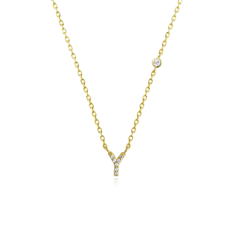 Collier Initiale Fine Zircons
