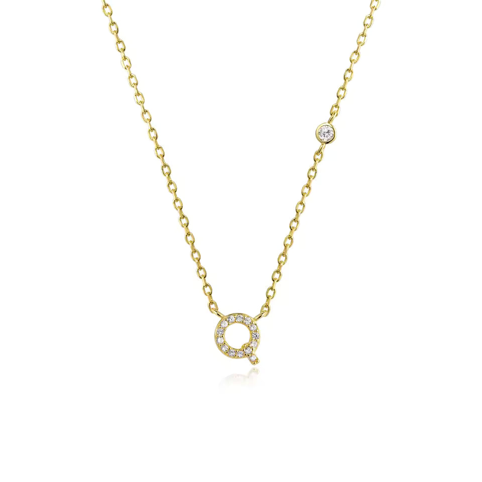 Collier Initiale Fine Zircons