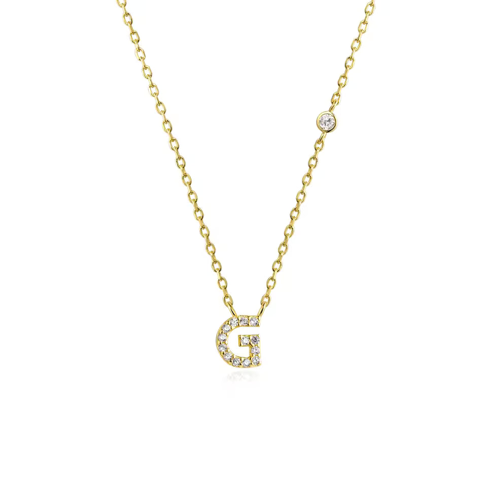 Collier Initiale Fine Zircons
