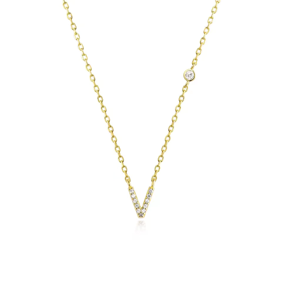 Collier Initiale Fine Zircons