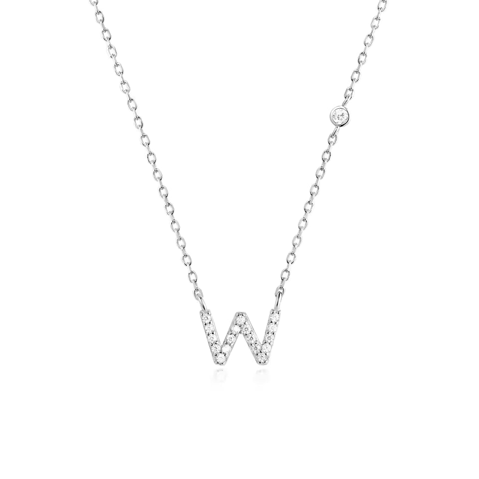 Collier Initiale Fine Zircons