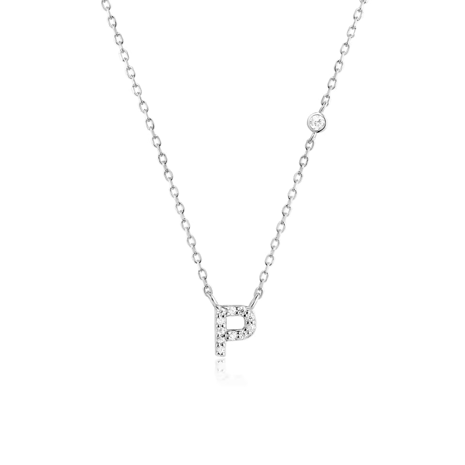 Collier Initiale Fine Zircons