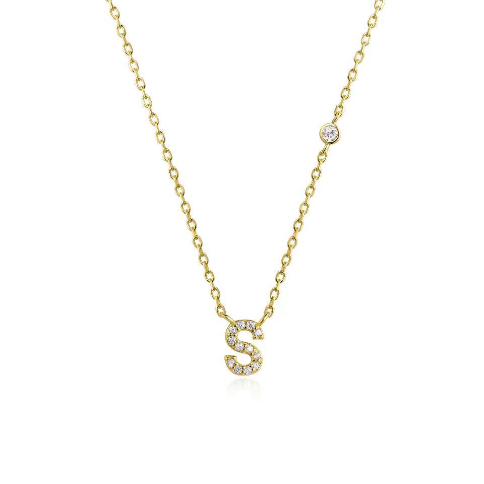 Collier Initiale Fine Zircons
