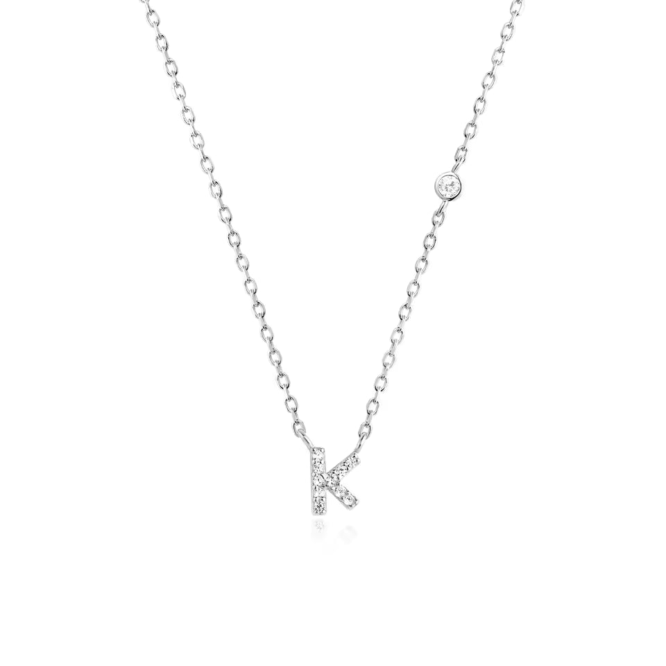 Collier Initiale Fine Zircons