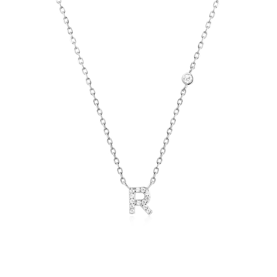 Collier Initiale Fine Zircons