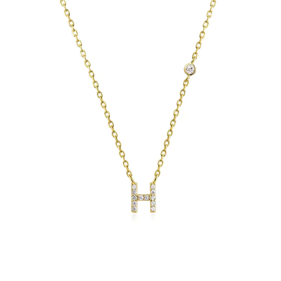 Collier Initiale Fine Zircons