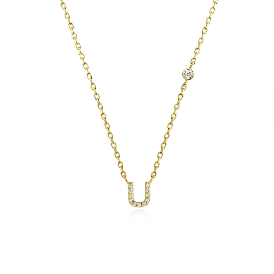 Collier Initiale Fine Zircons